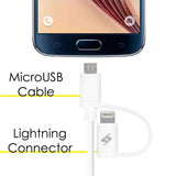 Amzer Apple MFi Certified 2-1 Sync & Charge Lightning cable with micro - Sacodise shop