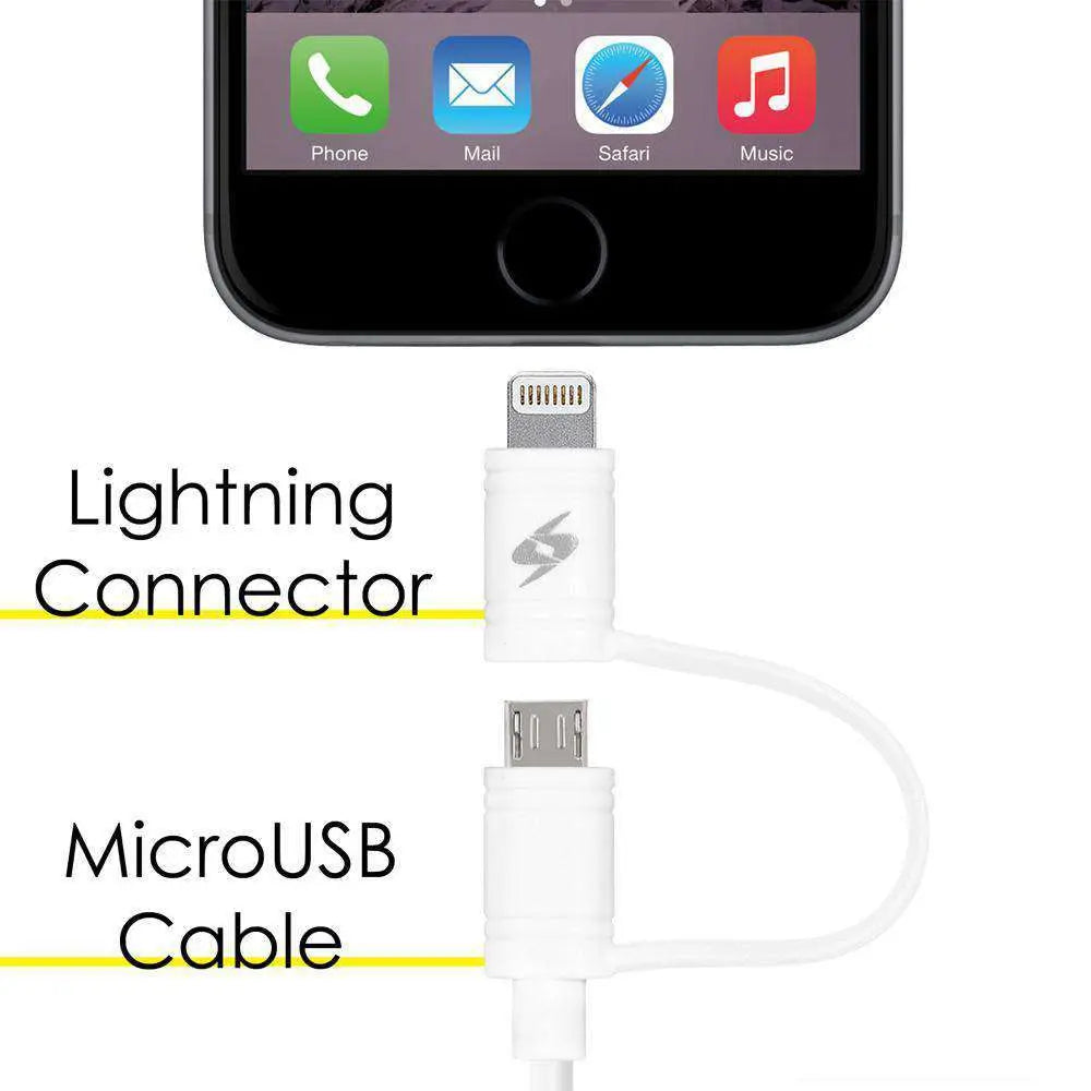 Amzer Apple MFi Certified 2-1 Sync & Charge Lightning cable with micro - Sacodise shop