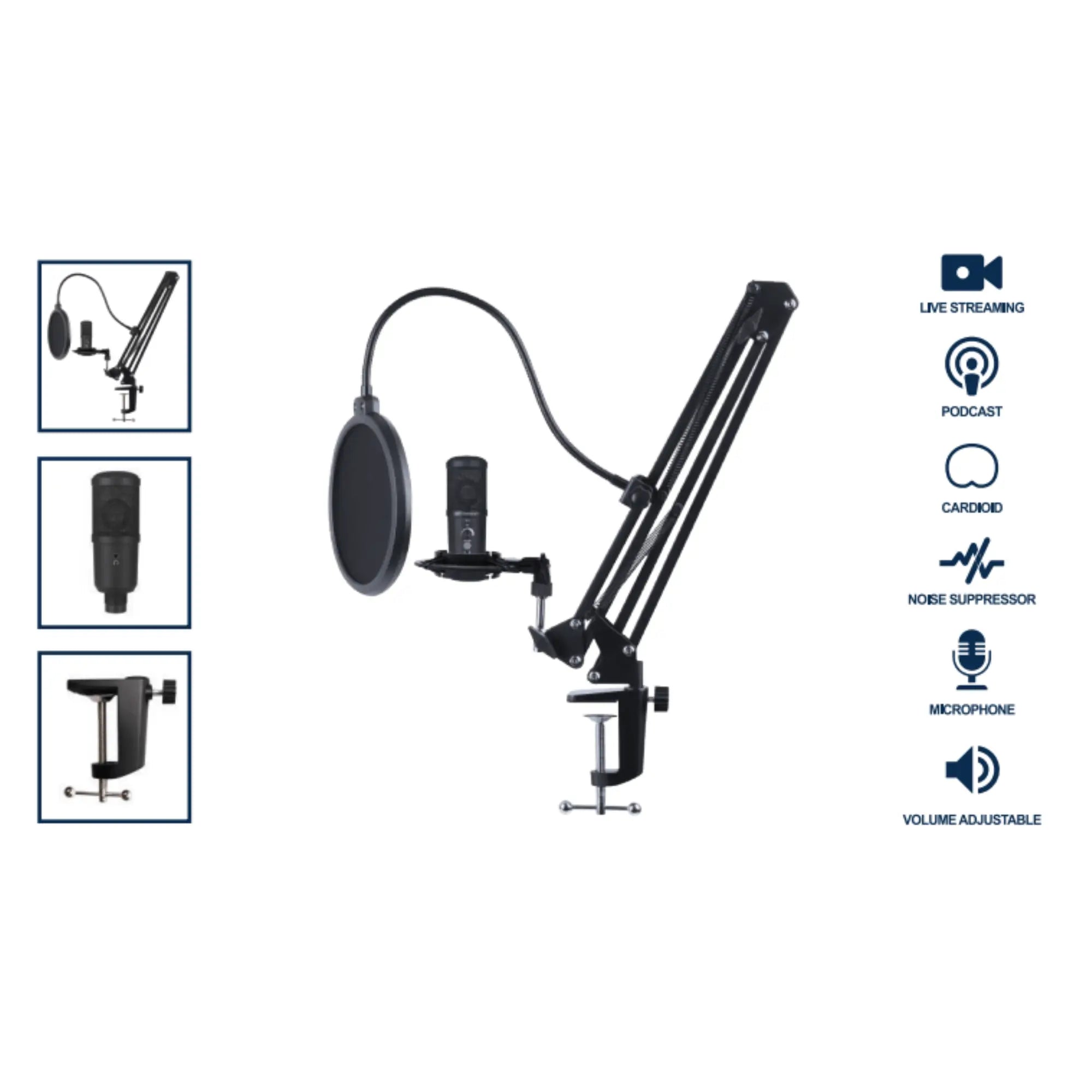 Emerson USB Gaming and Streaming Condenser Microphone Product vendor