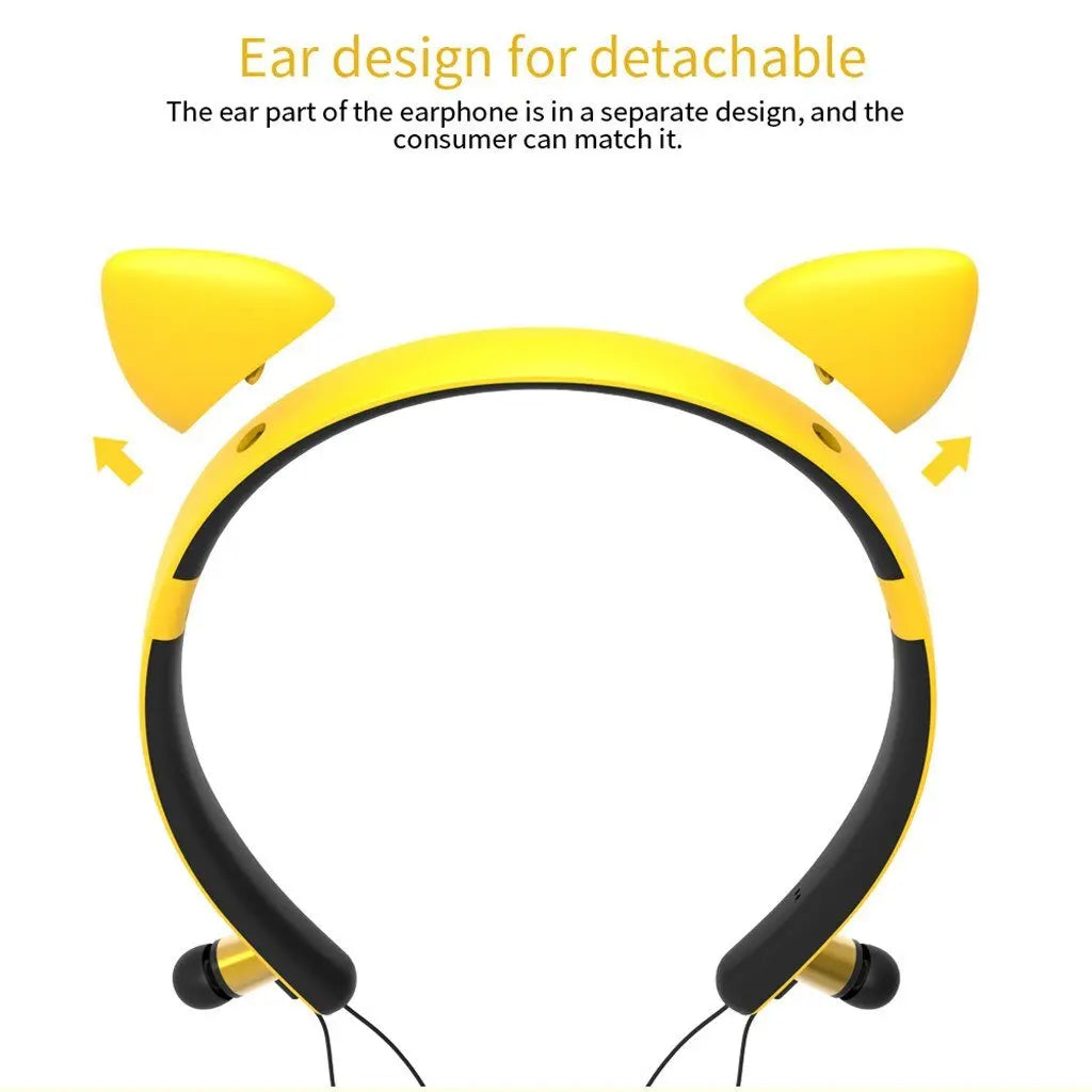 Cat ears LED Magnetic attraction HIFI Stereo - Sacodise shop