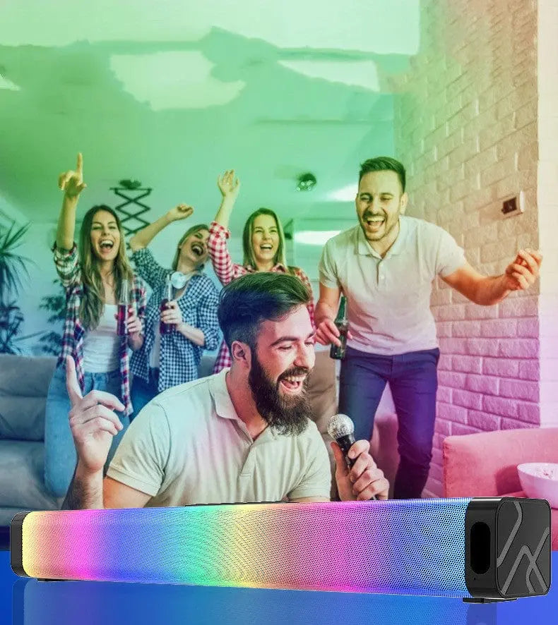 Computer Game Speakers With RGB Light Powerful Bass Stereo - Sacodise shop