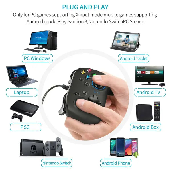 Wired Gaming Controller Joystick Gamepad with Dual-Vibration Product vendor