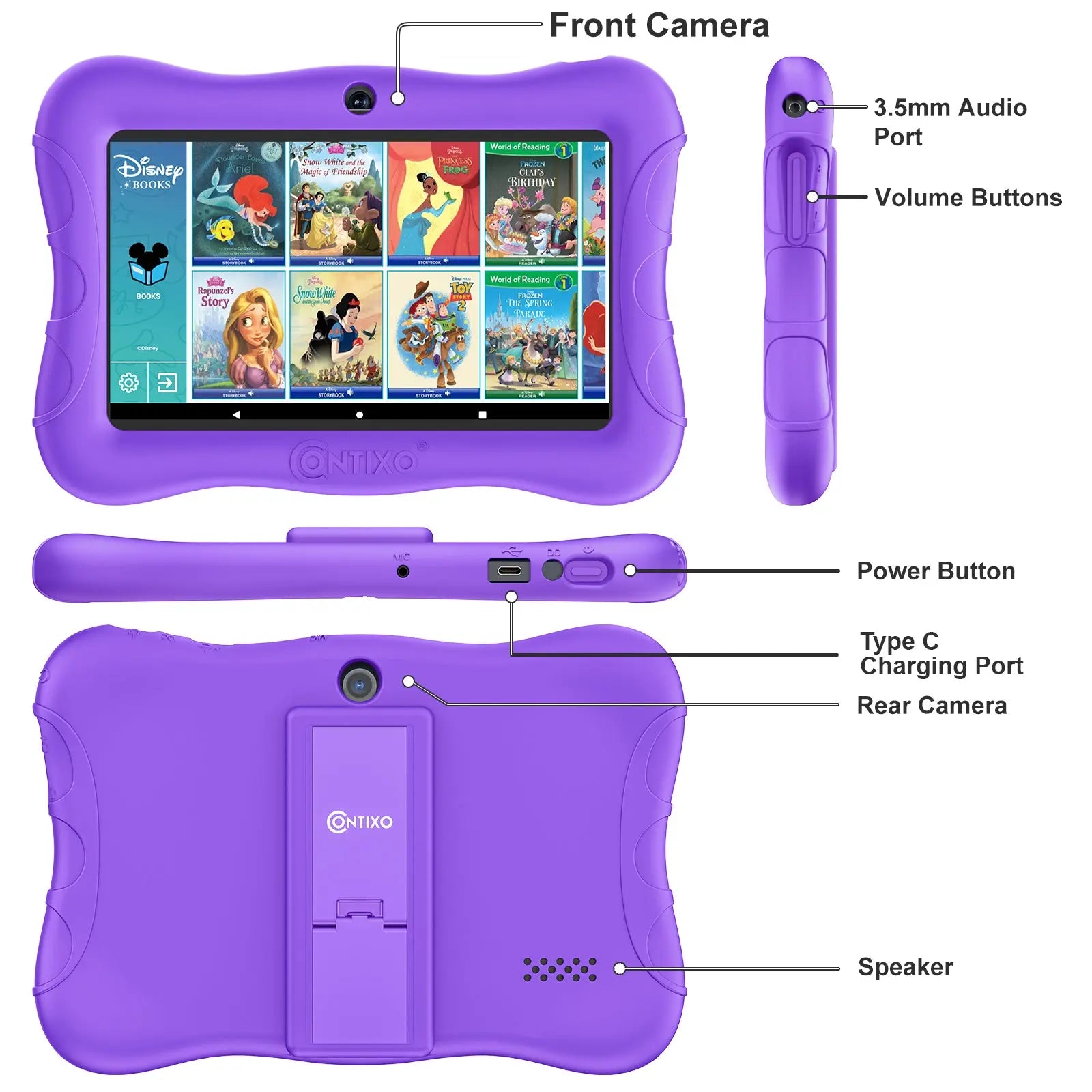 Contixo V9 7-Inch Kids 32GB HD Tablet Featuring 50 Disney E-Books - Sacodise shop