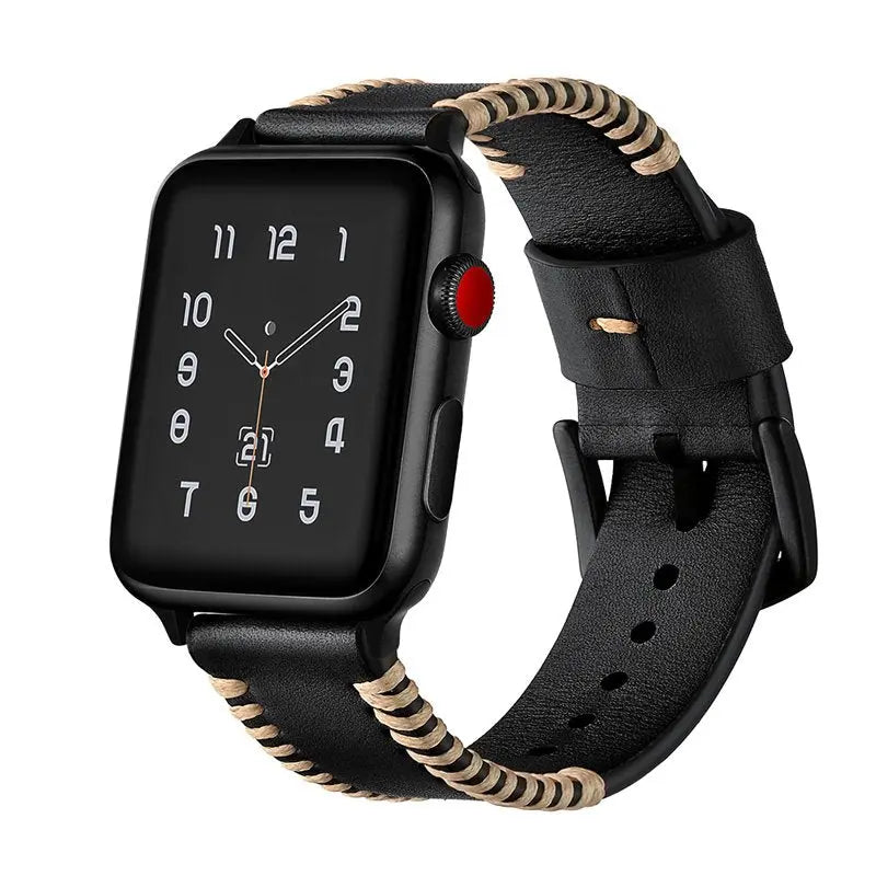 Sewing Process Leather Apple Watch Band Product vendor