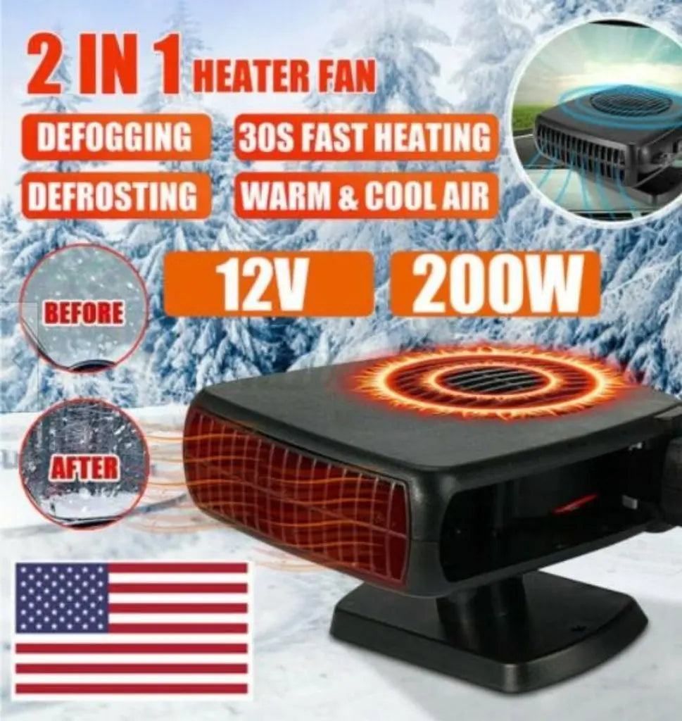 Powerful 200W 2 in 1 Car Heater Windshield Defroster - Sacodise shop