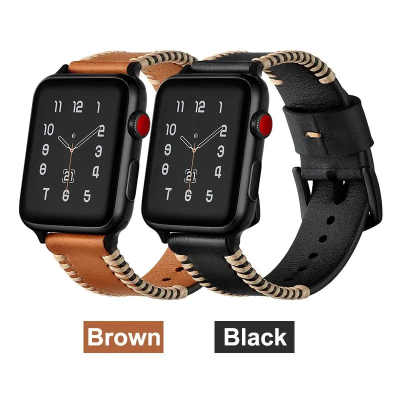 Sewing Process Leather Apple Watch Band Product vendor