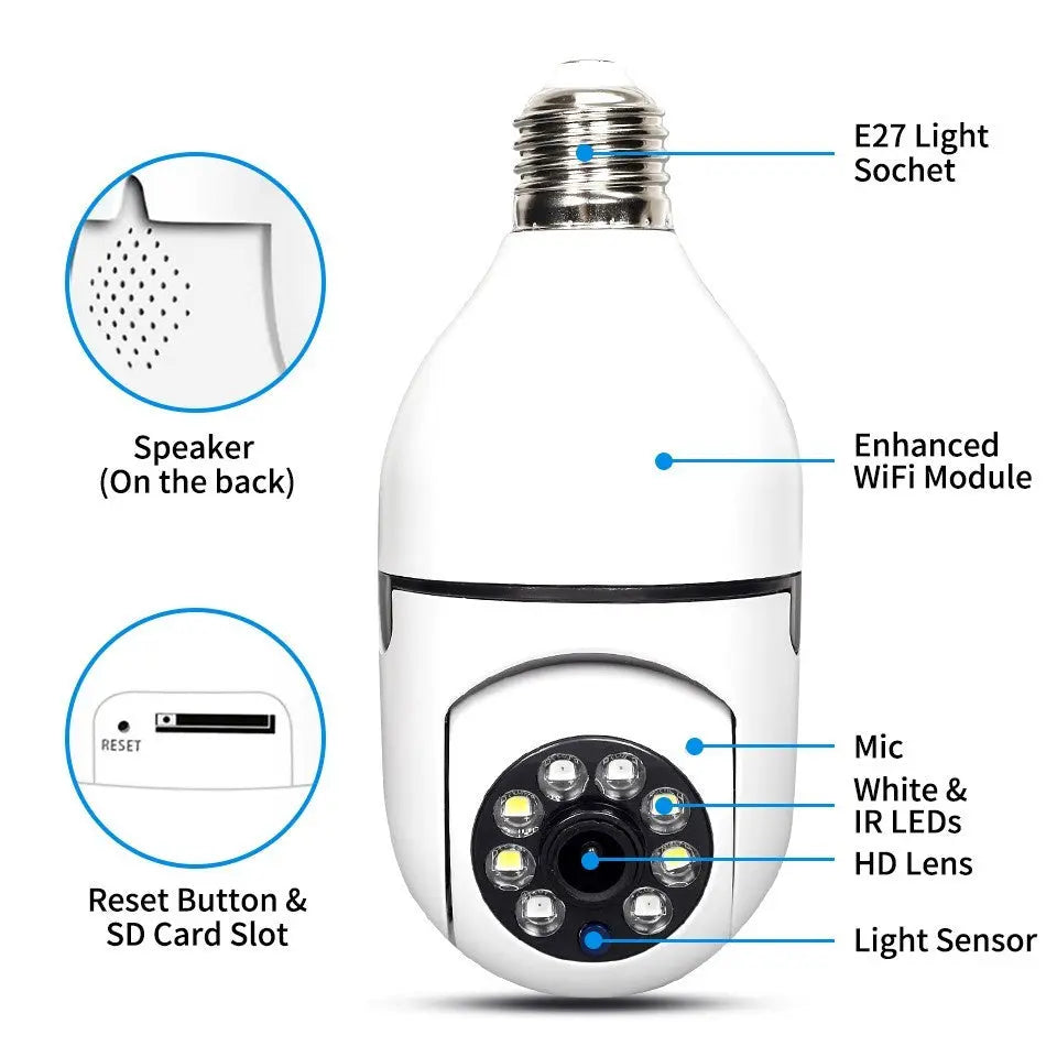 Portable WIRELESS WIFI LIGHT BULB CAMERA SECURITY CAMERA Product vendor