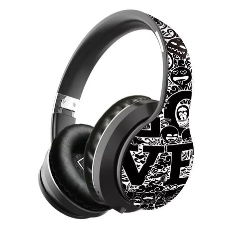 Graffiti Wireless Headsets Bluetooth Stereo Headphones With Microphone Product vendor