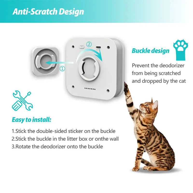 Smart Cat Odor Purifier for Cat Litter Box Deodorizer Dog Air Cleaner - Sacodise shop