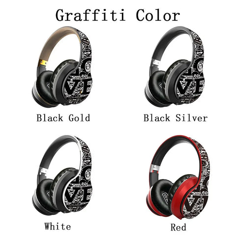 Graffiti Wireless Headsets Bluetooth Stereo Headphones With Microphone Product vendor