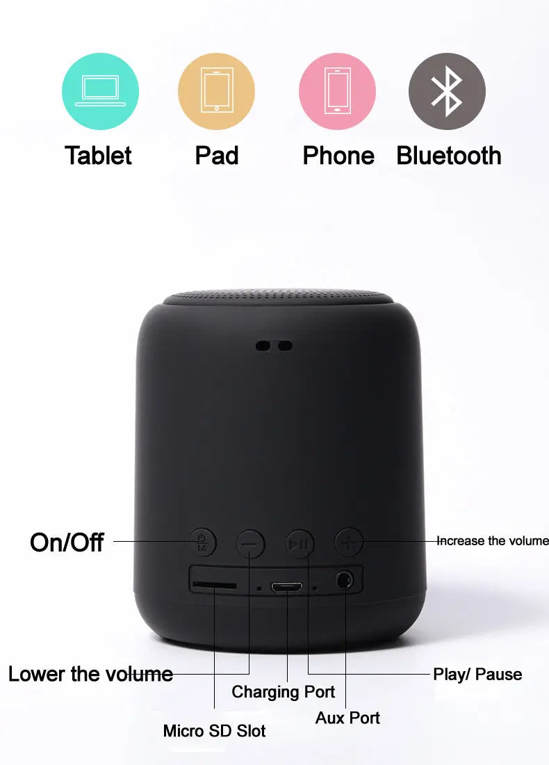 Superb quality Mini portable wireless bluetooth stereo speakers Product vendor