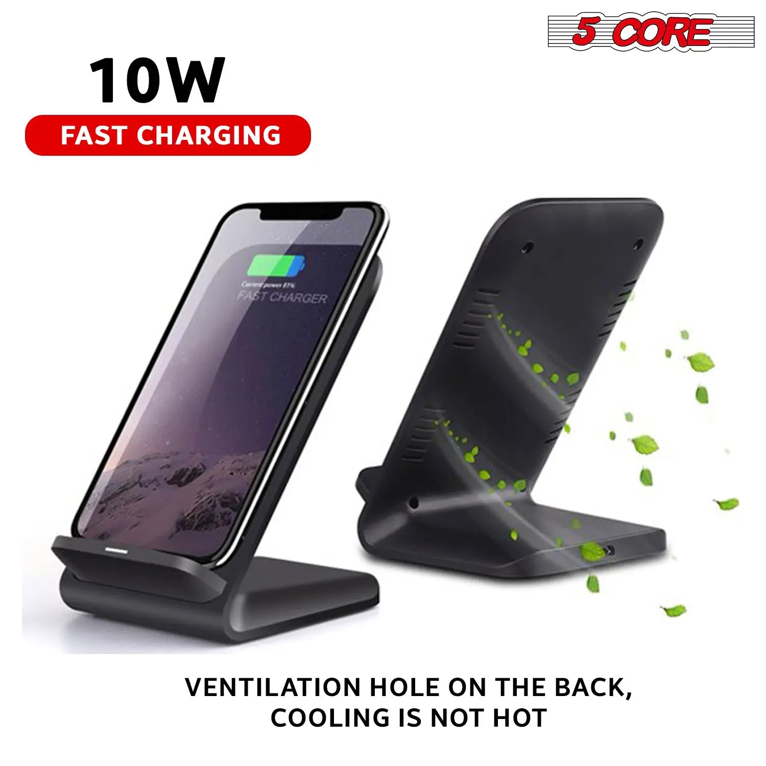 5 Core Wireless Charger Charging Pad Fast Phone Charging Stand Dock - Sacodise shop