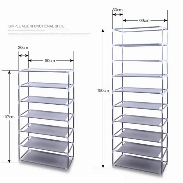 Fashionable Room-saving 9 Lattices Non-woven Fabric Shoe Rack - Sacodise shop