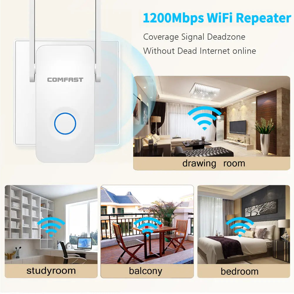 1200Mbps Extender Antenna Router Booster  WiFi Extender Repeater Product vendor