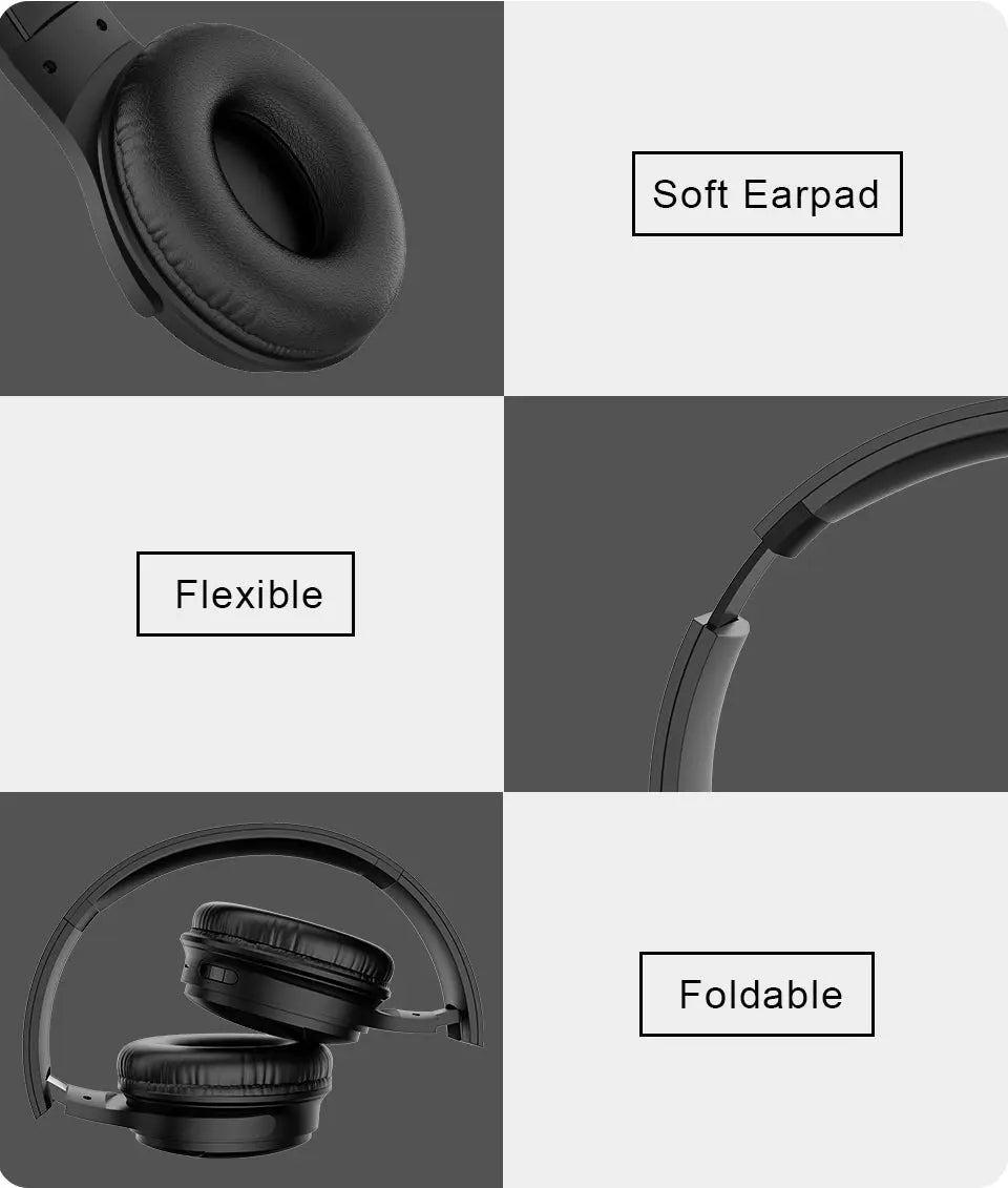 Noise Canceling Stereo Foldable Bluetooth V5.0 Wireless Headphones Product vendor