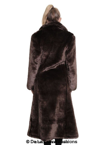 De La Creme - Womens Faux Fur Long Coat - Sacodise shop