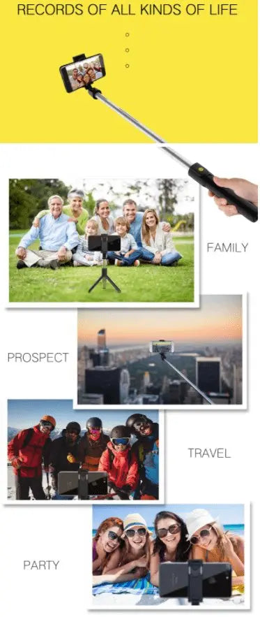 DELETE THIS SKU - Bluetooth Selfie Stick Tripod Extendable Stick Phone - Sacodise shop