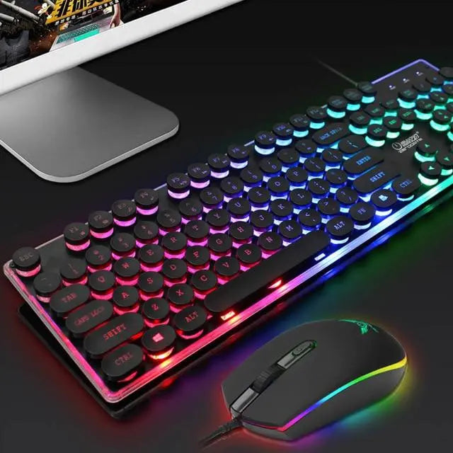 Dragon LED Backlight Gaming USB Wired Keyboard Mouse Set - Sacodise shop