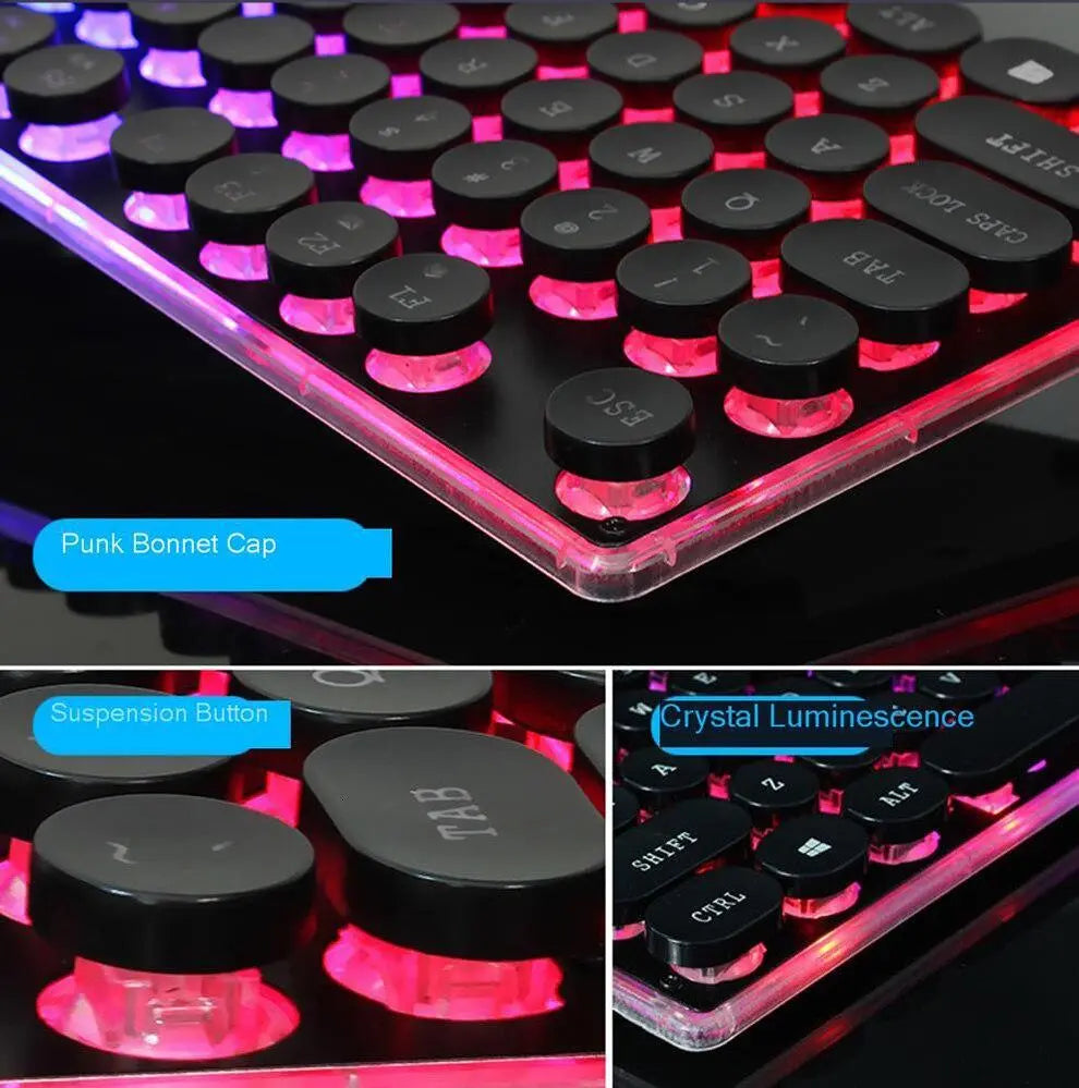 Dragon LED Backlight Gaming USB Wired Keyboard Mouse Set - Sacodise shop