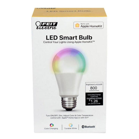 FEIT Electric A19 E26 (Medium) LED Smart Bulb Color Changing 60 - Sacodise shop