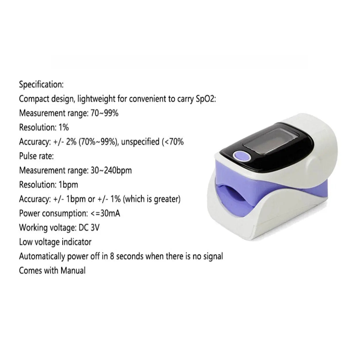 Fingertip Pulse Oximeter And Blood Oxygen Saturation Monitor With LED - Sacodise shop