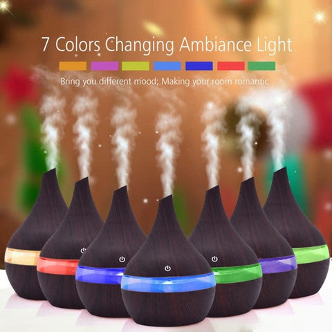 Grey Milo Home & Garden 7 Color Changing LED Lights Air Aroma Essential
