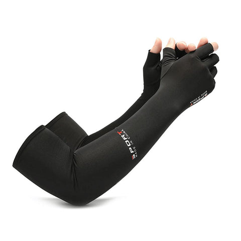 Half-finger Ice Silk Sun Protection Arm Sleeves for Outdoor Sports - Sacodise shop
