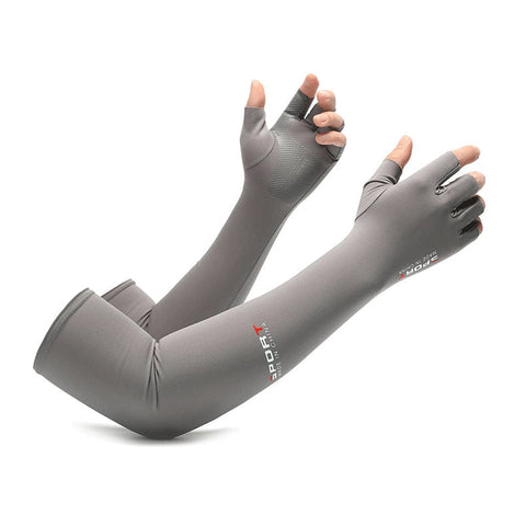 Half-finger Ice Silk Sun Protection Arm Sleeves for Outdoor Sports - Sacodise shop