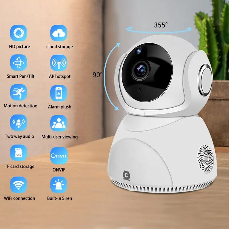 HD 1080P Camera 360° Panoramic PTZ Wireless Wifi Camera - Sacodise shop