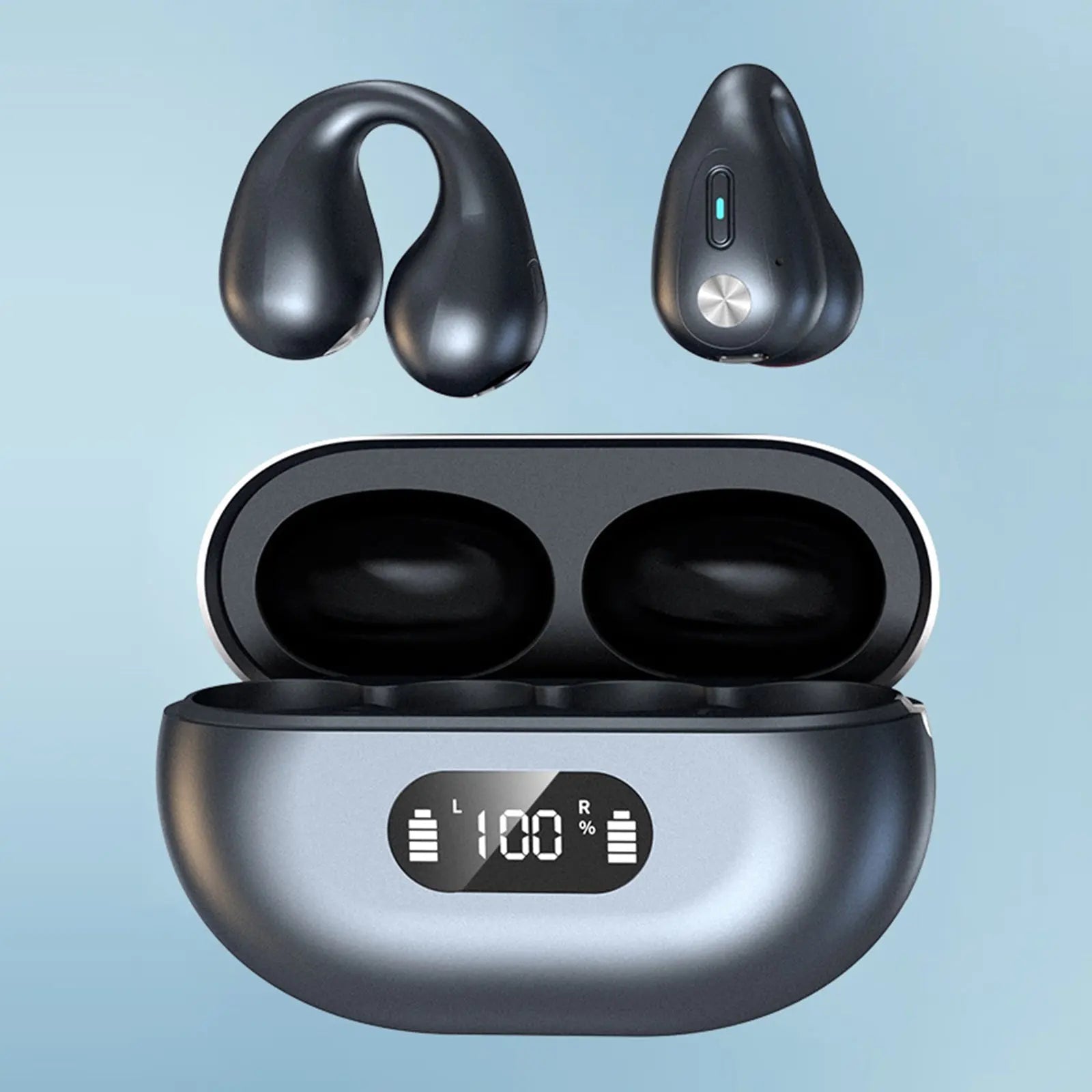 5.3 Bluetooth Open Ear Clip Wireless Earbuds with Earhooks & Digital Product vendor