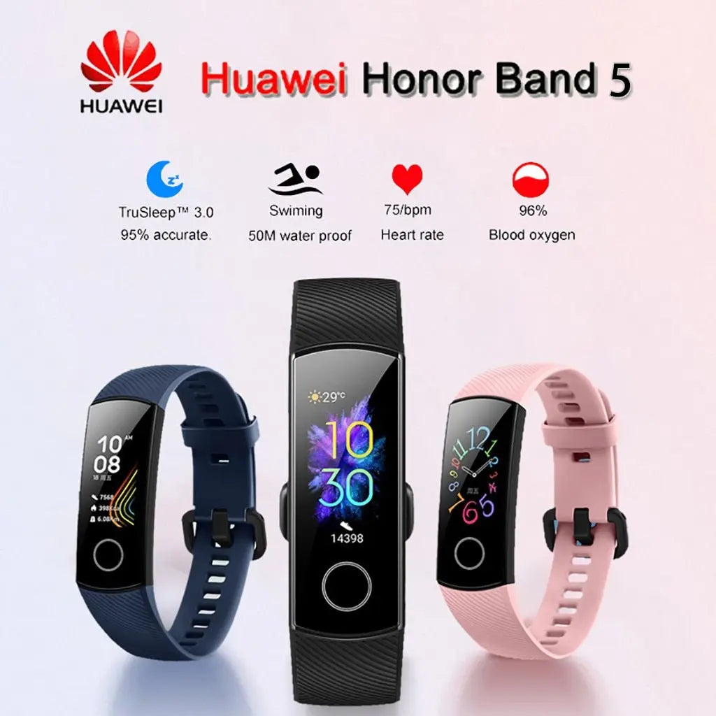 Huawei Honor Band 5 Smartband AMOLED Oxygen Blood - Sacodise shop