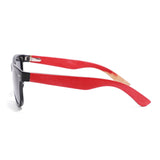 Hybrid Black Wanderer Sunglasses with Bluntslide Red Skatedeck Temple - Sacodise shop
