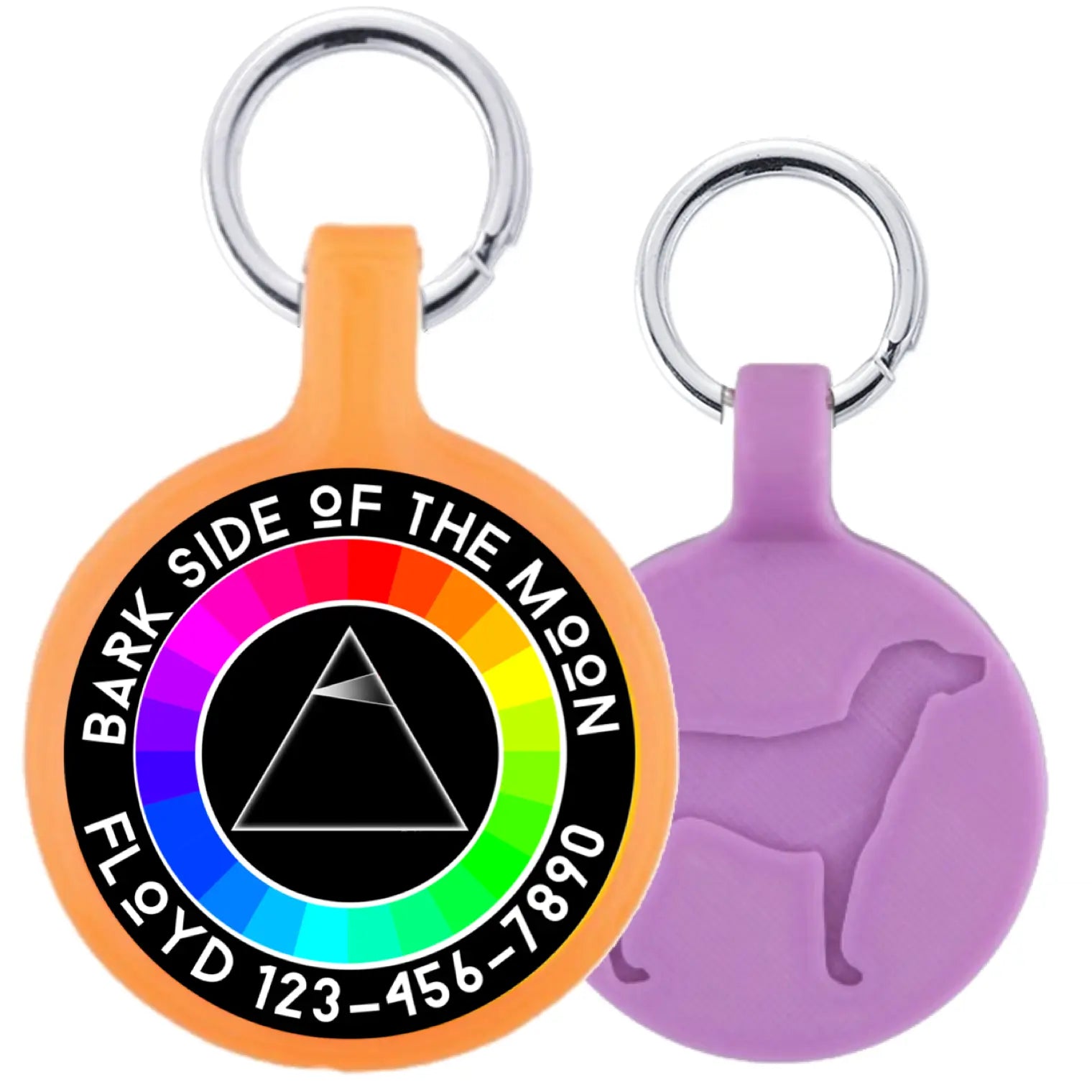 Bark Side of the Moon Pink Floyd Ecoplastic Pet ID Tag- Choose from Product vendor