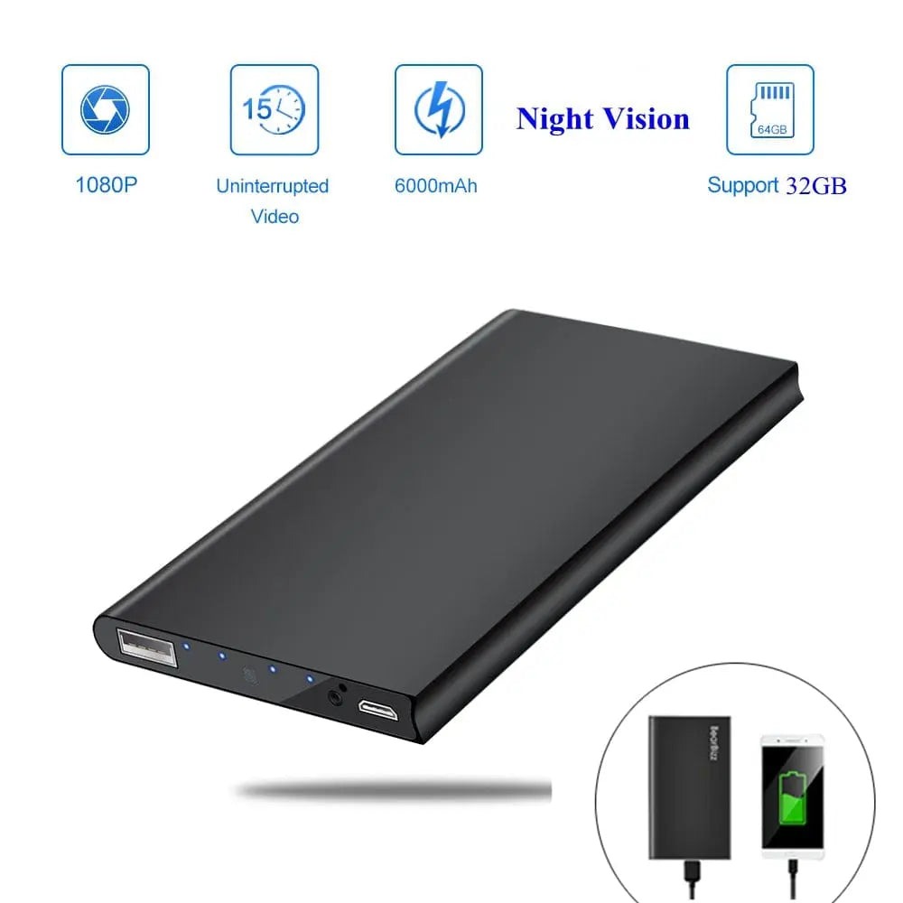 IR Night Vision Full HD 1080P Camera Video Power Bank Camera - Sacodise shop