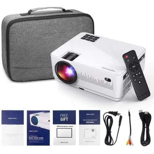 LCD Video Projector with Carrying Case Mini Movie Projector with HDMI - Sacodise shop