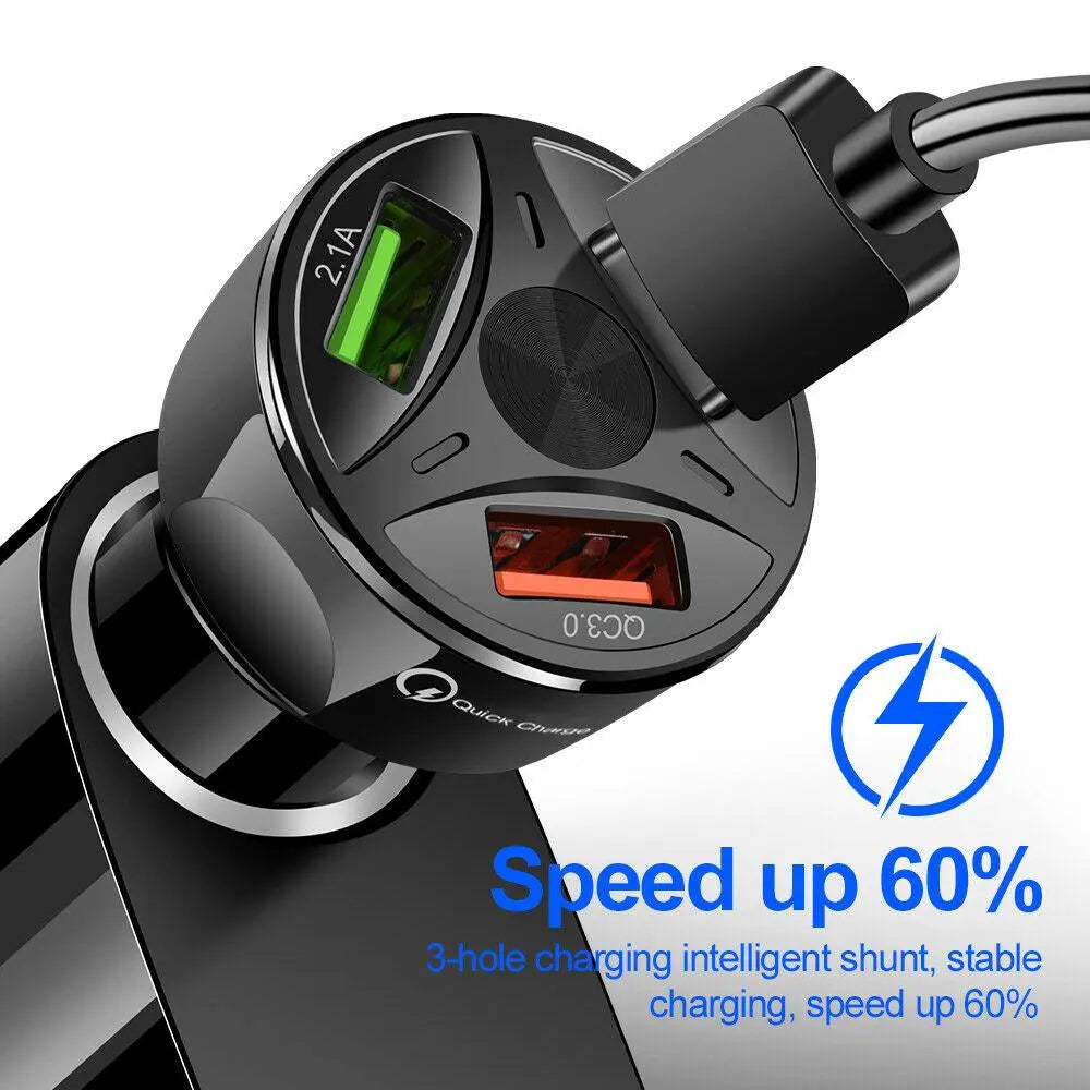 LED Fast Car Charger with USB C Android Cable Combo - Sacodise shop