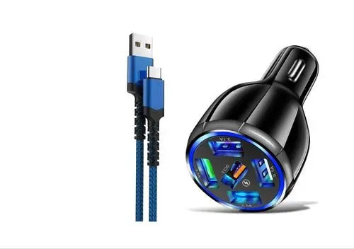 LED Fast Car Charger with USB C Android Cable Combo - Sacodise shop