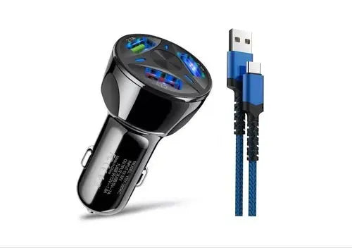 LED Fast Car Charger with USB C Android Cable Combo - Sacodise shop