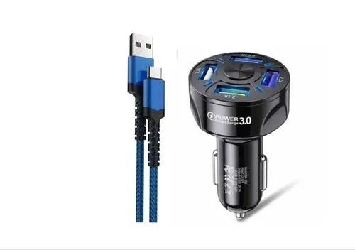 LED Fast Car Charger with USB C Android Cable Combo - Sacodise shop