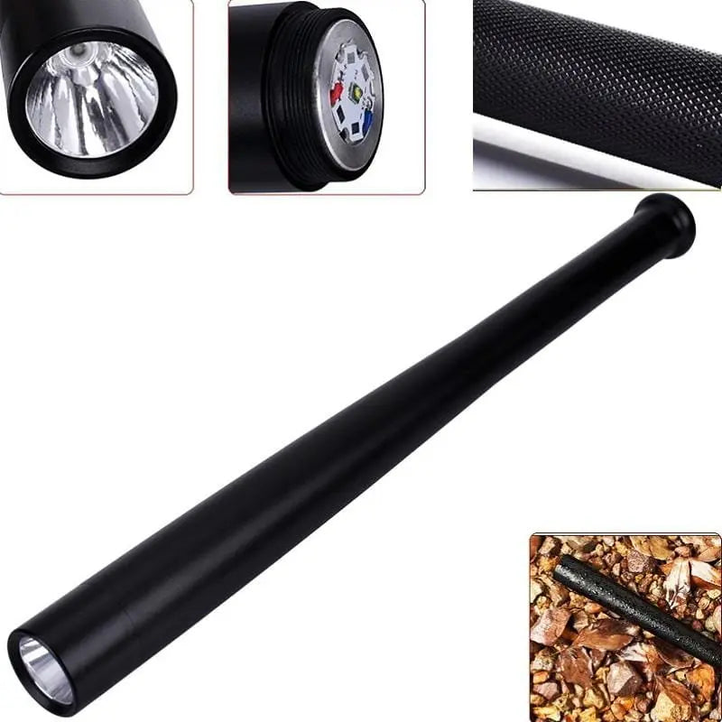 LED Flashlight T6 Rechargeable Multi-function Security Mace Hard - Sacodise shop