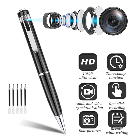 Lilac Milo Tech Accessories 1080P Mini Hidden Camera Portable Pocket Pen Spy Camera