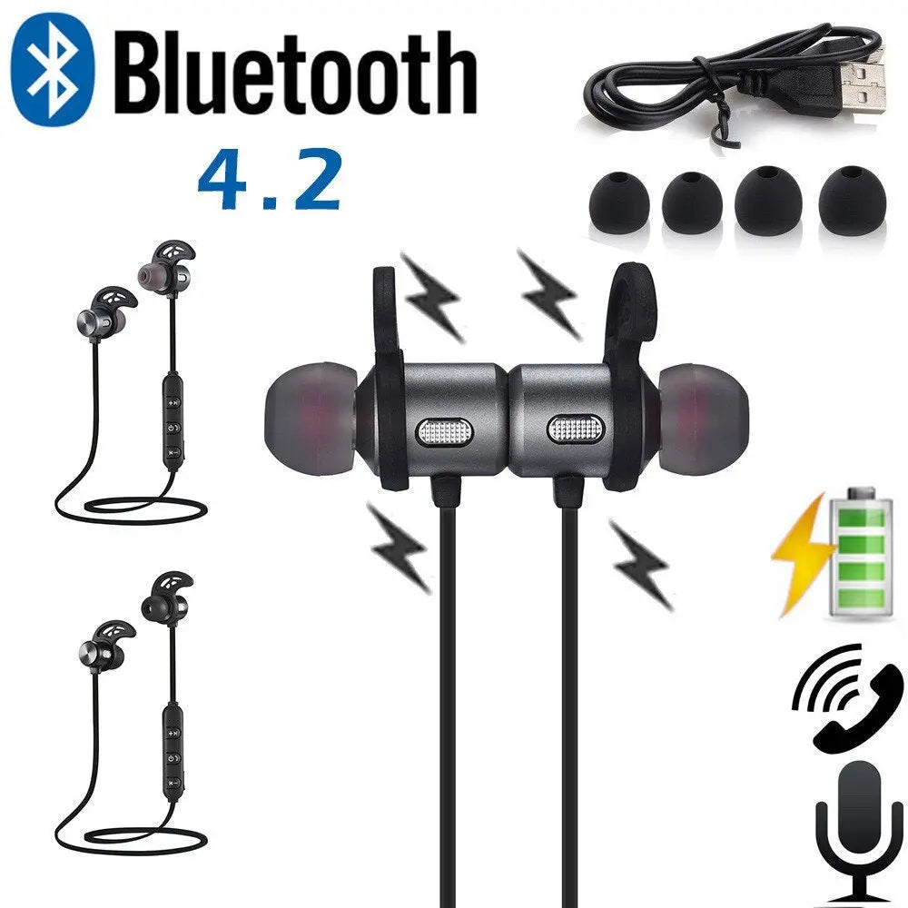 Magnet Bluetooth 4.2 Wireless Sport Earphone - Sacodise shop