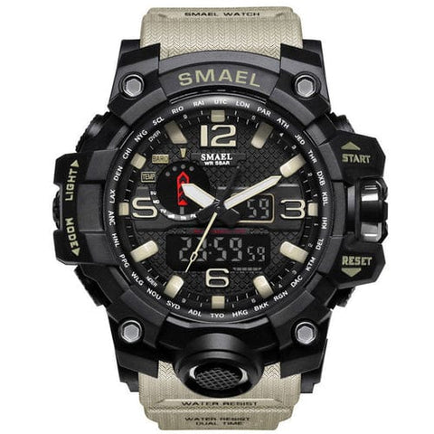 Men Military Watch 50m Waterproof Wristwatch LED - Sacodise shop