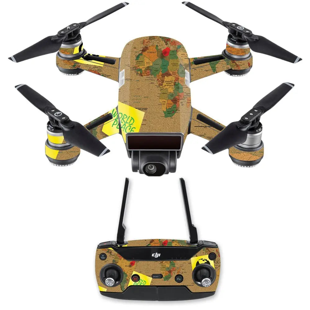 MightySkins DJSPCMB-World Peace Skin Decal for DJI Spark Mini Drone Co - Sacodise shop