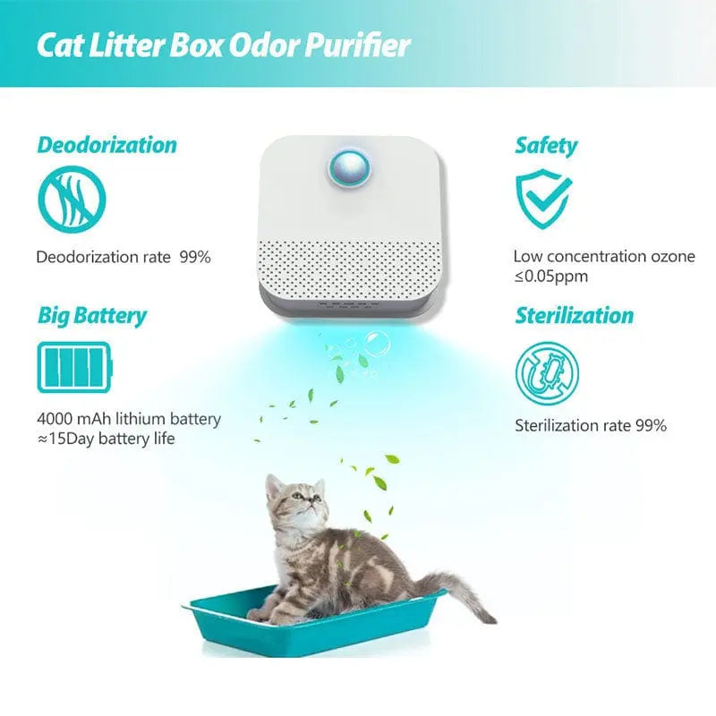 Mini Cat Odor Purifier for Cat Litter Box Deodorizer Dog Air Cleaner - Sacodise shop