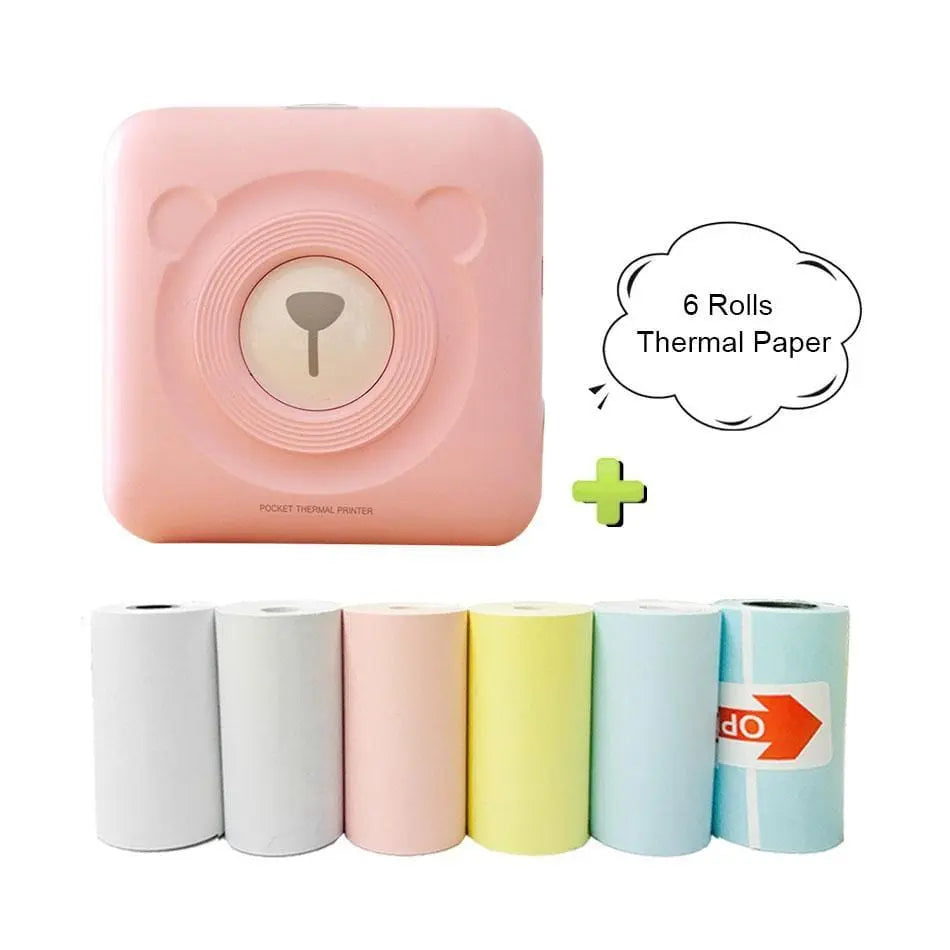 Mini Magic Wireless Photo Printer + 6 FREE Thermal Rolls - Sacodise shop