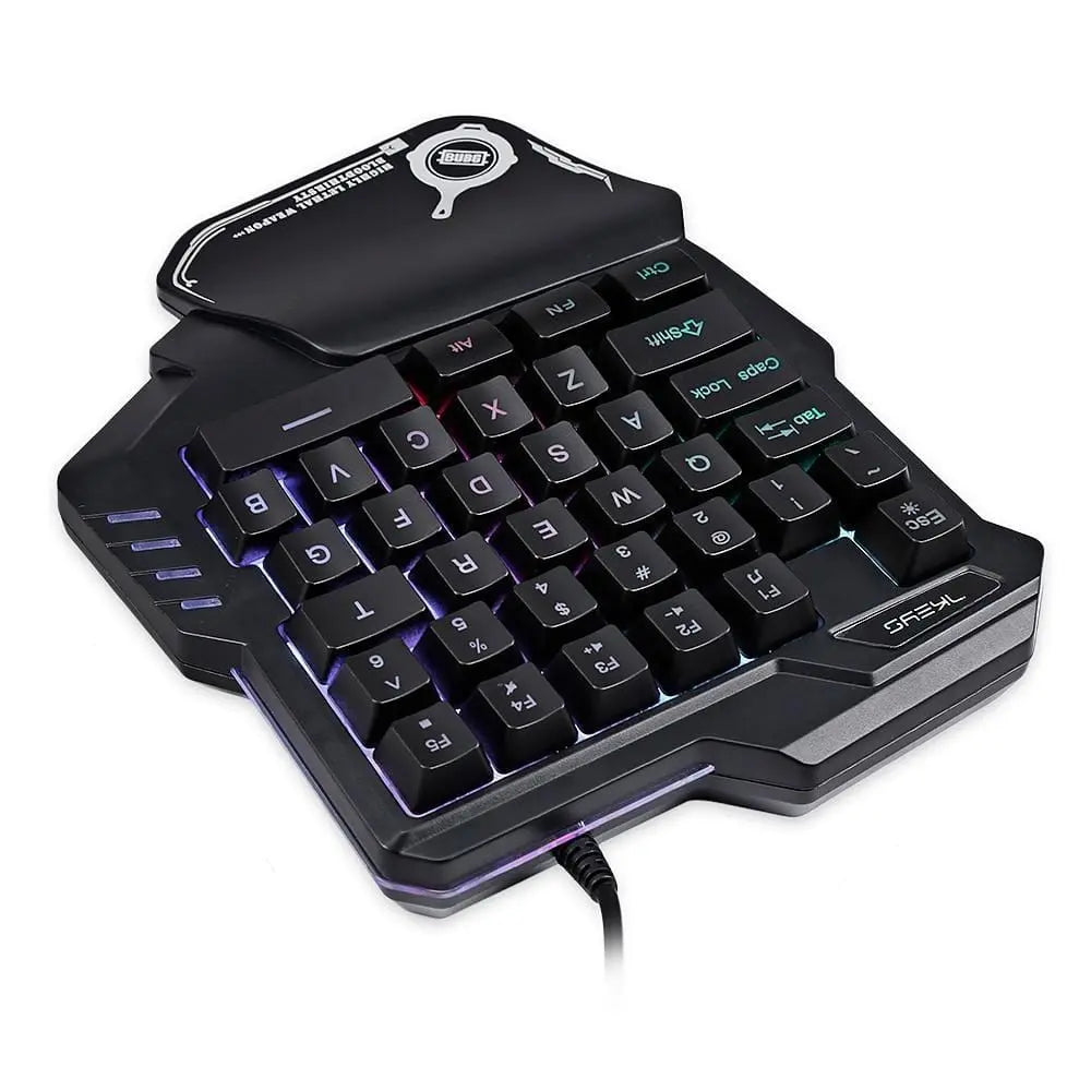 One-Handed Mechanical Gaming Keyboard RGB Backlit Portable Mini Gaming - Sacodise shop