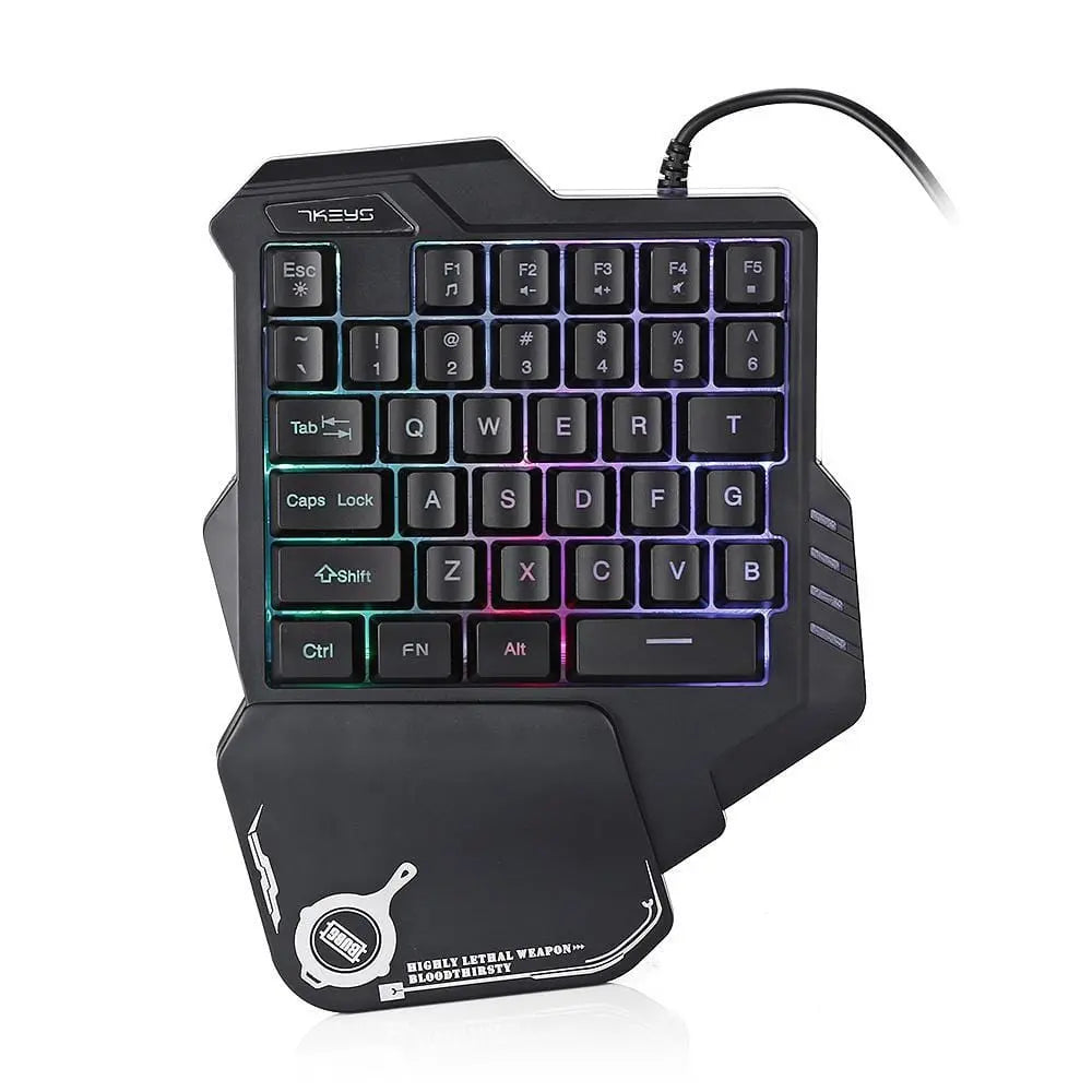 One-Handed Mechanical Gaming Keyboard RGB Backlit Portable Mini Gaming - Sacodise shop