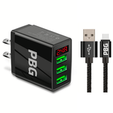 PBG 3 port LED Display Wall Charger and XL10FT Charger Compatible for - Sacodise.shop.com