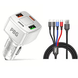 PBG 4 Port PD/USB Car Charger and 4 in 1 Nylon Cable Bundle - Sacodise shop